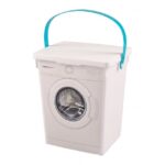 Cutie depozitare detergenti masina spalat rufe, plastic, maner, 19x16x23 cm