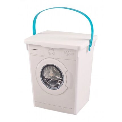 Cutie depozitare detergenti masina spalat rufe, plastic, maner, 19x16x23 cm