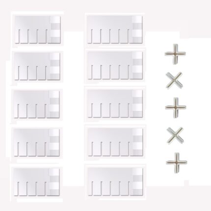 Set 10 separatoare sertare, WALALLA, Acril, Reglabile manual, Transparent