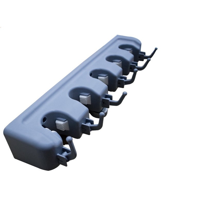 Suport organizator pentru matura/mop, multifunctional, gri, 40x11x6cm