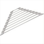 Organizator multifunctional pentru vase, pliabil peste chiuveta, inox, 41x23x1cm, argintiu, set