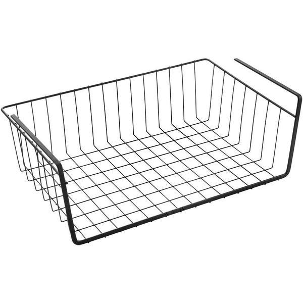 Cos metalic depozitare sub raft, negru, latime 40 cm