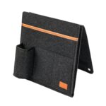 Buzunar organizator pentru pat, 5 compartimente, negru, 35x25x2.5 cm