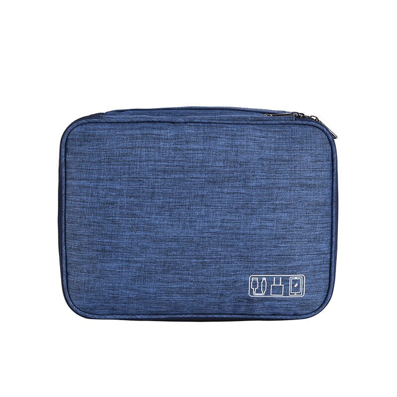 Geanta de depozitare accesorii, impermeabila, 3 compartimente, 28x22x7.5 cm, albastru marin