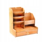 Organizator de birou din lemn mare pentru carti de studiu