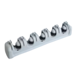 Suport Organizator de Perete pentru Depozitare Matura/Mop/Lavete/Manusi Cuptor/Perii/Undite/Instrumente de Gradinarit, Chris Badzi 369®, Multifunctional, 40x11x6cm, Gri