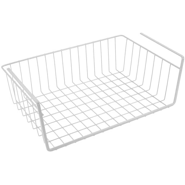 Cos suspendat pentru organizare si depozitare, alb, 40x26x14 cm