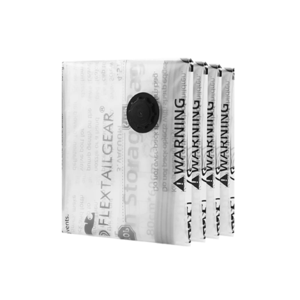 Set 4 saci de vidat haine Flextail, transparent, material gros si durabil, sigiliu dublu, 50x70 cm