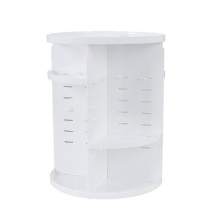 Organizator Rotativ pentru Machiaj YATOVUR, 7 Tavi Ajustabile, Alb, 30.5x23cm