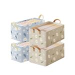 Set 4 Cutii Organizatoare WALALLA, Pliabile, Bej, 47x28x20cm