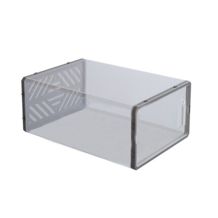Cutie depozitare incaltaminte, PROCART, format XL 36 x 25 x 19 cm, inchidere cu capac, transparenta