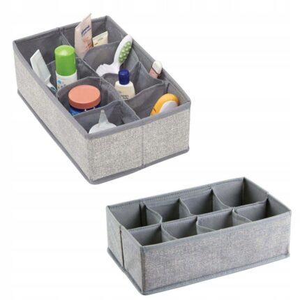 Organizator pentru sertar, DECORTREND, 2-8 compartimente, gri, 32x16x10cm
