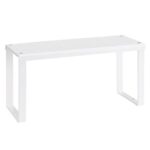 Organizator dulap bucatarie si alte corpuri de mobilier, alb, 32x13x16 cm, ingust, otel
