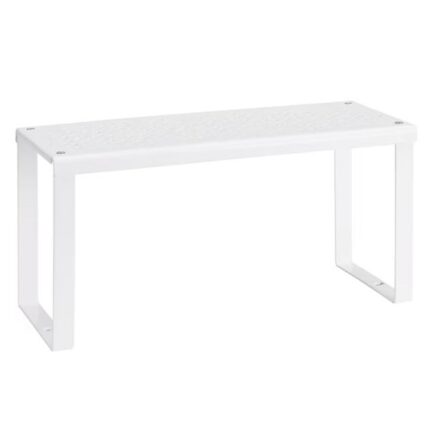 Organizator dulap bucatarie si alte corpuri de mobilier, alb, 32x13x16 cm, ingust, otel