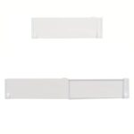 Organizator reglabil pentru sertar, Pentru Baie/Bucatarie/Dormitor, Sistem Antialunecare, Sistem Blocareminim 29.5cm, maxim 50cm, Alb