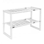 Etajera Ajustabila SIKS, Pentru Chiuveta Din Baie Sau Bucatarie, Alba, 50-70 cm