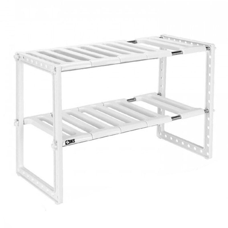 Etajera Ajustabila SIKS, Pentru Chiuveta Din Baie Sau Bucatarie, Alba, 50-70 cm