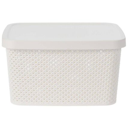 Cos de depozitare, Storage Solutions, Plastic, 27 cm, Alb