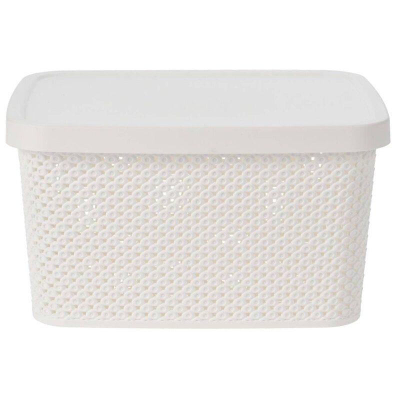 Cos de depozitare, Storage Solutions, Plastic, 27 cm, Alb