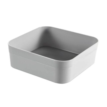 Organizator multifunctional pentru sertar sau birou, 15x15x5cm, culoare Gri