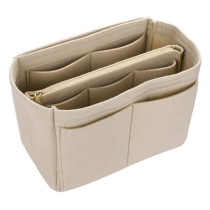 Organizator pentru geanta, Material textil, Bej