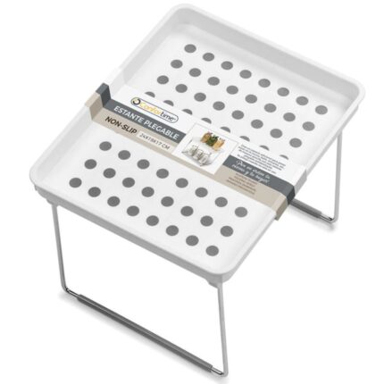 Raft mic, pliabil, pentru organizare in bucatarie, baie, lungime 24 x latime 19 x inaltime 17 cm Confortime