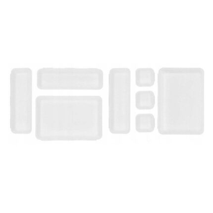 Set 8 buc organizator pentru sertar, PrzydaSie.pl, Plastic, 3 dimensiuni diferite, Alb