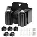 Set 6 suporturi matura, BOMSTOM, Se potriveste cu Biroul Baie Spalatorie Bucatarie Garaj Gradina Sistem de depozitare, Inox, Negru