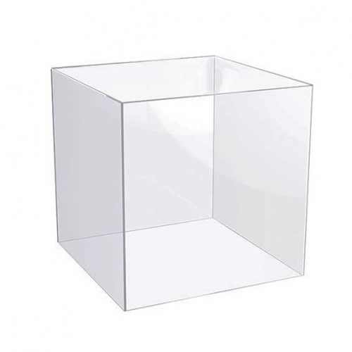 Cutie simpla cubica transparenta, cu capac, 100x100x100mm