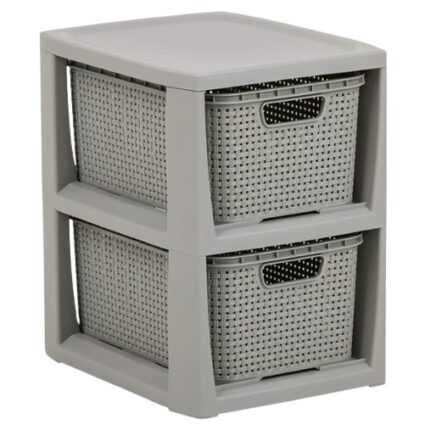 Dulap cu 2 cosuri BranQ, 29.5 x 24 x 33 cm, gri