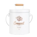 Cos de compost YENNIS alb 18x16 cm HOMLA