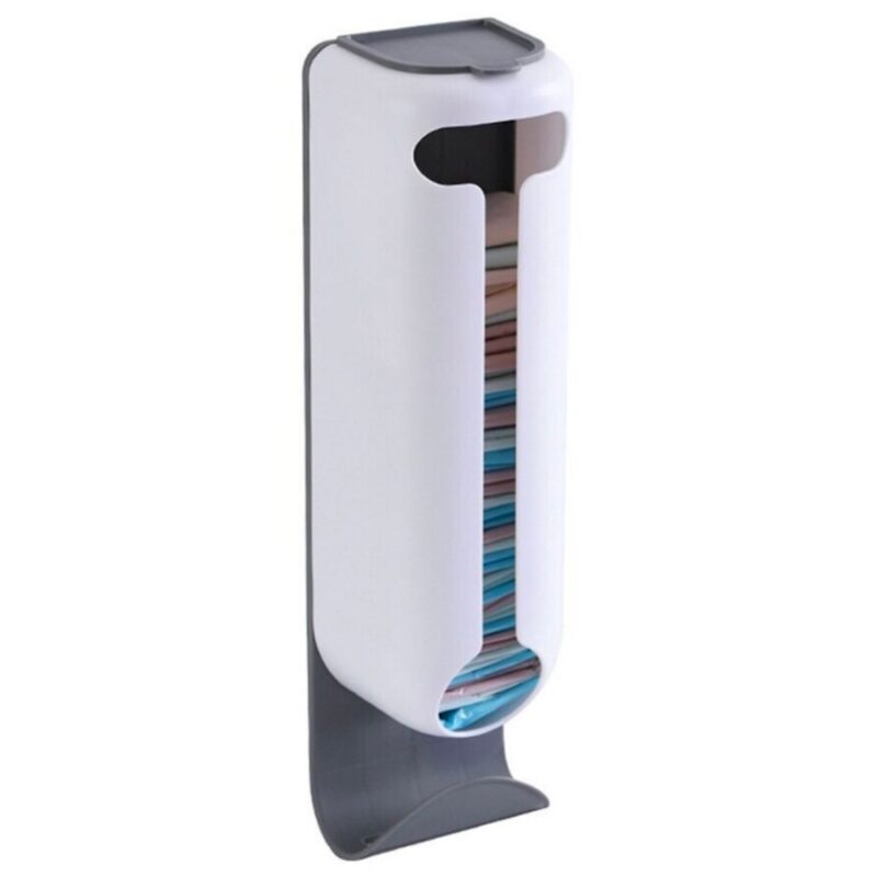 Suport-organizator pentru Pungi Salestore.ro® din plastic cu capac 37 x 10 x 8, 4 cm, Alb