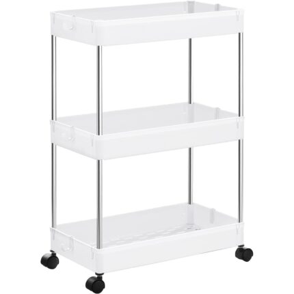 Carucior de depozitare, Plastic, Alb