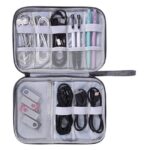Organizator cabluri si accesorii electronice, pentru calatorii, 24.5x13x7.5cm, gri