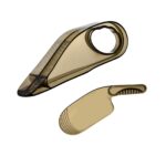 Elevator de saltele, POMAMZ, Plastic, Set de 2,32*10*5CM, Pentru ridicarea fara efort a saltelei si pregatirea patului la schimbarea lenjeriei de pat, Maro transparent