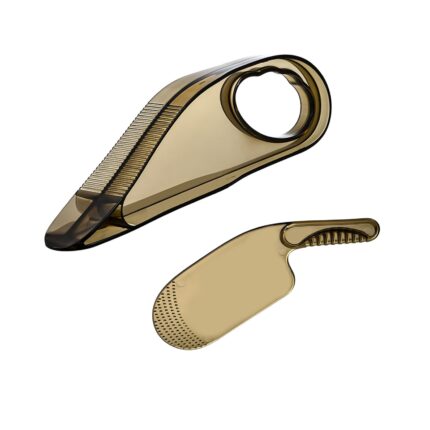 Elevator de saltele, POMAMZ, Plastic, Set de 2,32*10*5CM, Pentru ridicarea fara efort a saltelei si pregatirea patului la schimbarea lenjeriei de pat, Maro transparent