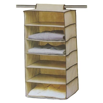 Organizator textil WSTORE dulap pliabil 60x30x30 cm, 6 rafturi depozitare