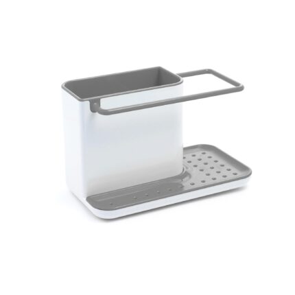 Organizator chiuveta 3 in 1, alb/ gri deschis, 21 x 13 x 11.5 cm, Vivo, ZWJ01