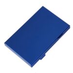 Carcasa din aluminiu pentru depozitare caduri de memorie, Tf si micro-sd, Albastru