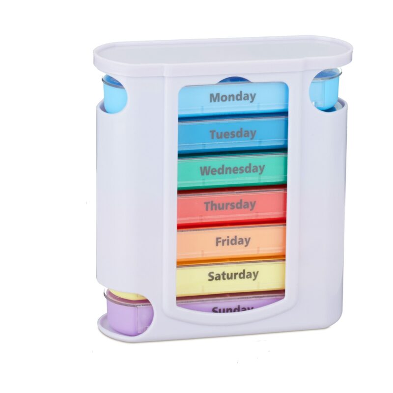 Cutie pilule/organizator medicamente 7zile x 4 compartimente, Relaxdays