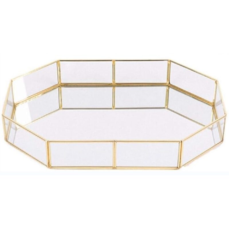 Tava cosmetica pentru bijuterii (200*142*45 mm), culoare aurie