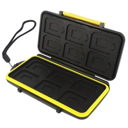 Carcasa carduri de memorie, Rqiurpn, 12xSD, 12xTF, Negru/Galben