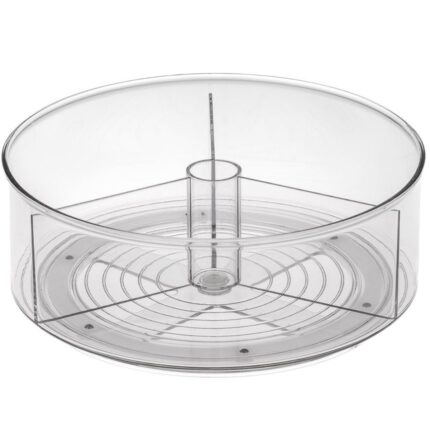 Organizator rotativ 360° pentru frigider/dulap, 3 compartimente, Ø23x7cm