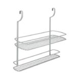 Etajera cu doua rafturi pentru recipiente City Frost, finisaj gri, 35 x 13 x 38 cm