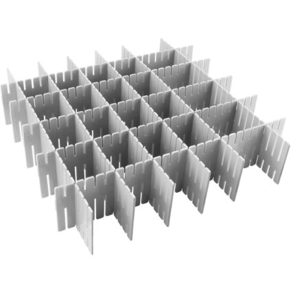 Set 16 bucati Separatoare pentru sertar, reglabil, usor de instalat si decupat, 37 x 7 cm