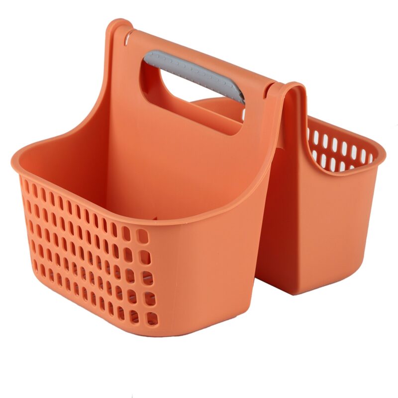 Cos 2 compartimente, cu maner, Happymax, portocaliu, 26, 5x21x18, 5 cm