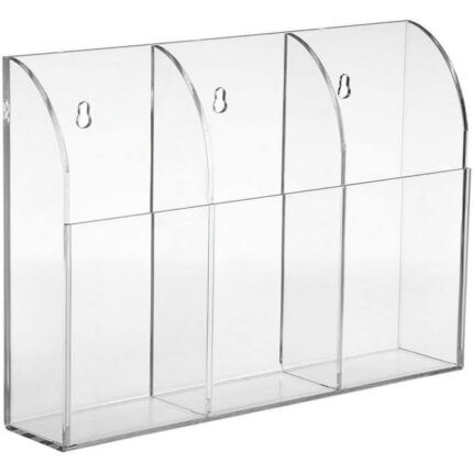 Organizator de perete pentru cosmetice/pensule, acril, transparent