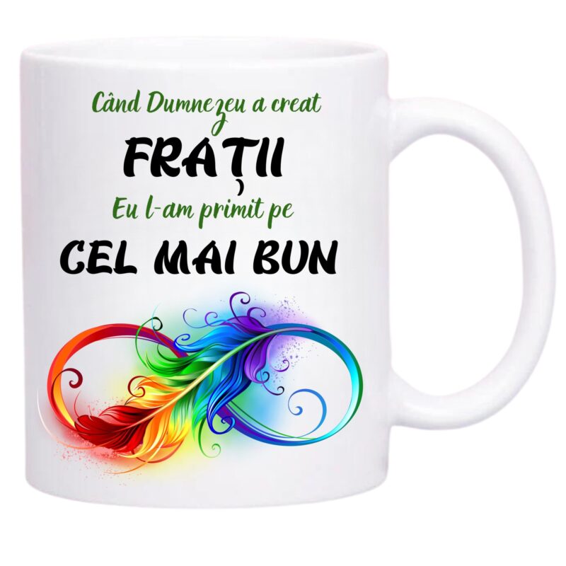 Cana personalizata, pentru cel mai bun frate, 330 ml