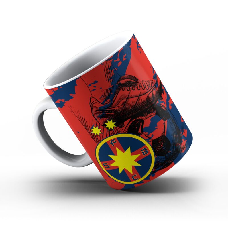 Cana suporter FCSB Bucuresti, fotbal, suporter, alba, 330 ml