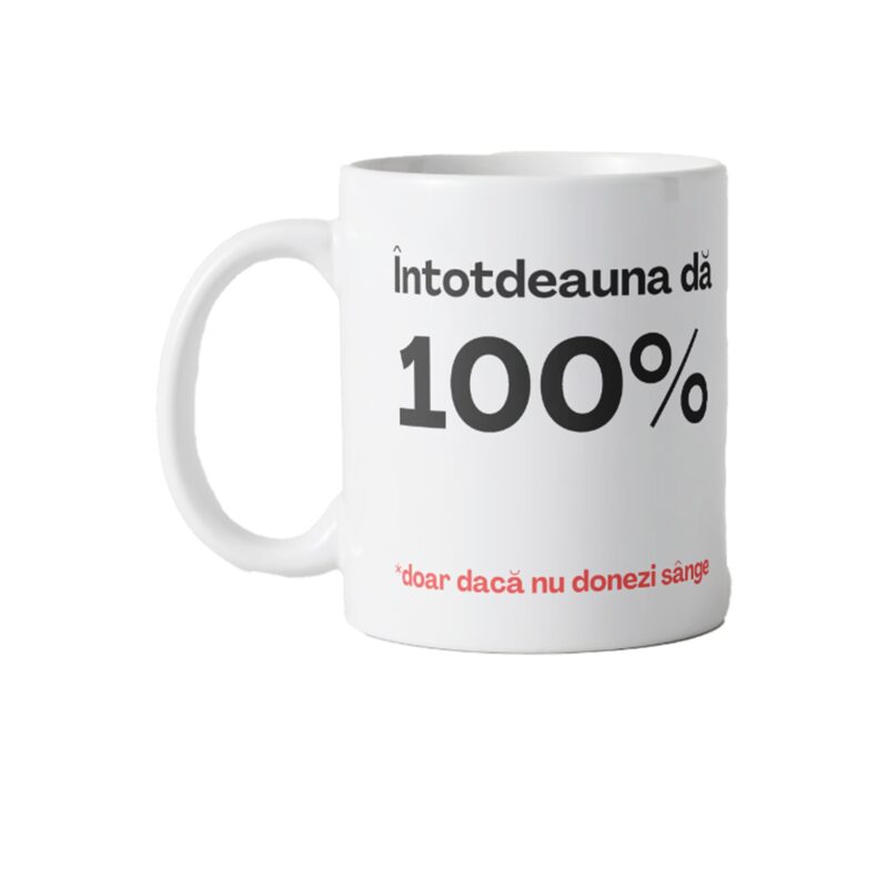 Cana cu mesaj amuzant motivational, Ceramica, 330ml